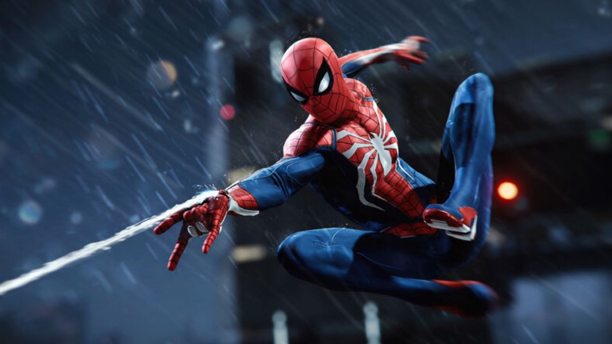 Spiderman lanza su tela de araña